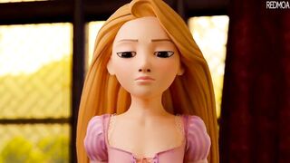 sexy Rapunzel First Time FELLATIO Turf Job And Boned