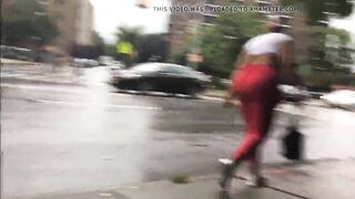 Tall Redbone Mom Booty in Watch-thru Spandex Part 4