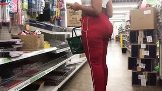 Tall Redbone Mom Booty in Watch-thru Spandex Part 4