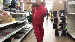 Tall Redbone Mom Booty in Watch-thru Spandex Part 4