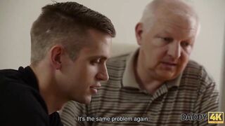 daddy4k smart mature man convinces sons red haired mistress to