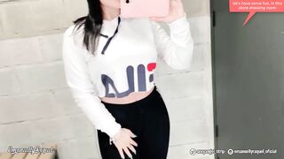 Hottie latina women public changing room masturbation big jugs big