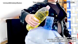 dominatrix girlfriend april slave into the bottle