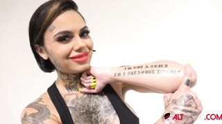 Interview with huge boobed tattooed sexy Genevieve Sinn