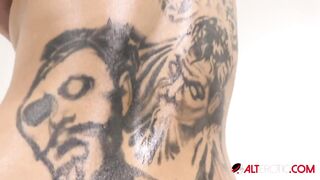 Interview with huge boobed tattooed sexy Genevieve Sinn
