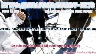 two amatrices francaise demandent à des mecs sur les pistes de ski de les baiser
