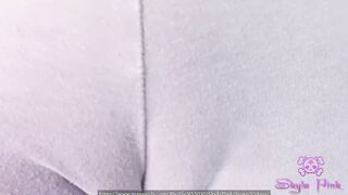 Skyla Pink showing some yoga camel toe fat monkey cootchie eating my pants