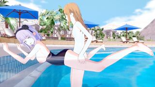 【SAYA ENDOU】【SHORT FUTANARI ONLY POOL DOGGYSTYLE】【HOTARU SHIDARE】【DAGASHI KASHI】