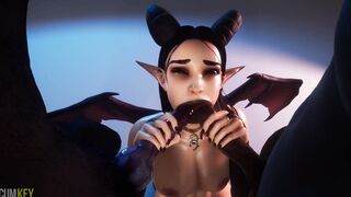 Succub seduced Werewolf and Boy | Long Penis monster | 3D Porn WildLife | Halloween hentai