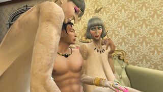 OLD LADY TREAT one - Posh Grannies Blowing Young Dicks -