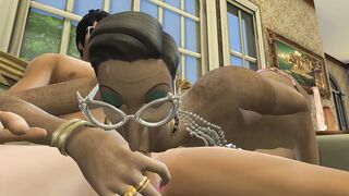 OLD LADY TREAT one - Posh Grannies Blowing Young Dicks -