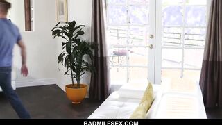 Big Tit Cougar professor tricks schoolgirl in babe 3 way