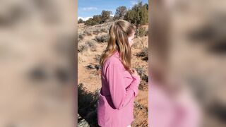 hot bra outdoors masturbation
