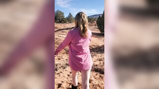 hot bra outdoors masturbation