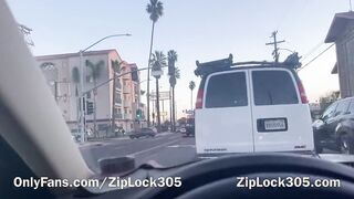 Figueroa Street Skank on Figueroa Street Gets Cunt Ate Out inside Traffic on Figueroa