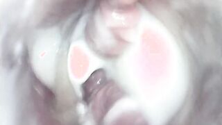 with the help of a toy with a camera, we filmed a fantastic journey in the snatch. creampussy