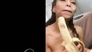 Eating a Banana on Web Cam #FoodFetish