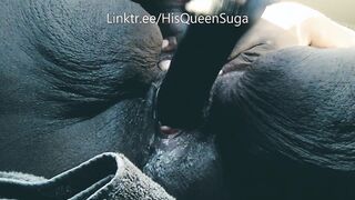 Almost get caught inside parking lot squirting HisQueenSuga