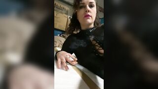 Rubber Milf Smoking