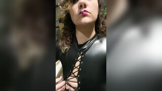 Rubber Milf Smoking