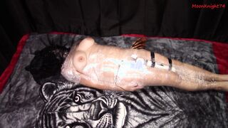 Mummified with dildo leads to multiple orgasms. Full scene