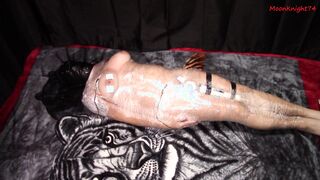 Mummified with dildo leads to multiple orgasms. Full scene