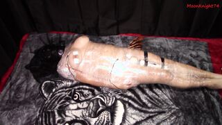 Mummified with dildo leads to multiple orgasms. Full scene