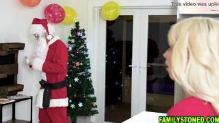 Step Daughter wishing she will have a pretty time with Santa