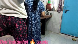 Savita didi was cooking food into the kitchen, after getting