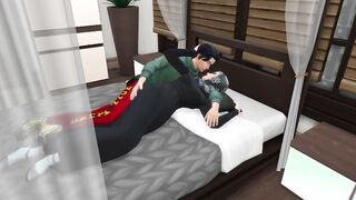 Unsatisfied cougar plowed rough by son | Son boned cougar