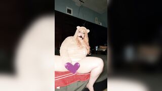 Teddy bear hoodie tease