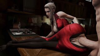 Final Fantasy 7 remake: Scarlet Blacked - Her First Time Anal w/ Monster bbc into the Kitchen Table