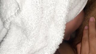 Sister gets her first anal inside the toilet at a