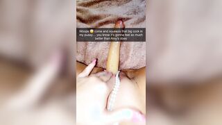 Sexting my step sisters BF on Snapchat - I banged my vagina & butt while thinking of his huge penis