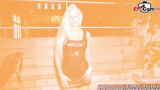 Petite german blonde dating a stranger online for a Plowed