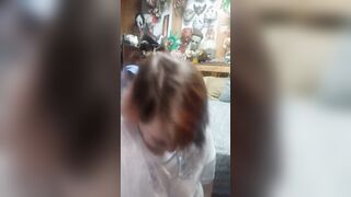 Gothic Slave Cleans Up After Squirting And Golden Shower