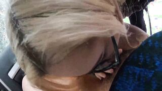 hot blonde into the mid of the snow storm