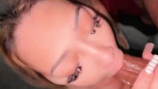 Blonde teens takes on huge ebony dick