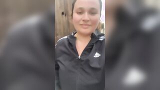 Flashing My Long Hooters inside my White Neighborhood