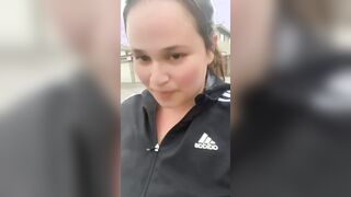 Flashing My Long Hooters inside my White Neighborhood