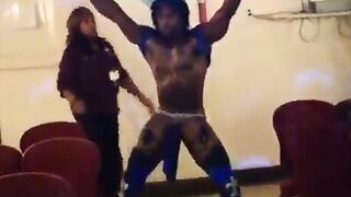 Freak Blows Male Dancer