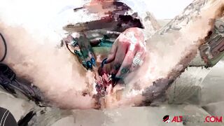 Big Tit Tattu Milf plays with her pierced vagina