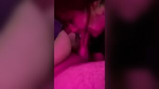 Curvy new, little 32ii breasts & tatted mom slurps my dick p.two