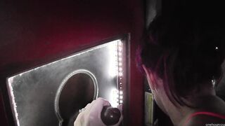 INTERRACIAL GLORYHOLE SUCKING OFF SIX DIFFERENT DICKS!
