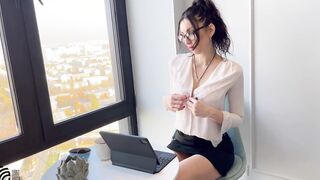 sexy mom secretary blows like it's the last time