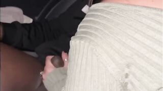 Wifey fucking her BBC BF into the back seat after there date