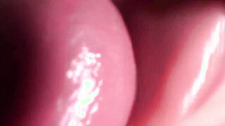 Head, doggy style and juicy creampie closeup macro