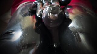 Pvc Glove Hand Job pov Condom Destroyed Orgasm