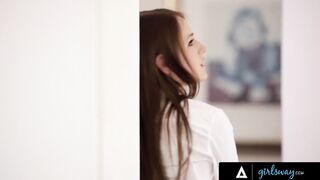 GIRLSWAY Goddess College chick Studies Her Professor Eva Lovia's Snatch For Incredible Sexy Grades Purposes