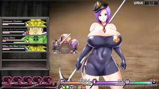 Karryn's Prison [PornPlay Cartoon game] Ep.teenie triple penetration with orc green penis